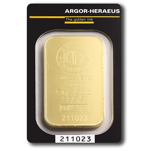 Argor Heraeus Zlatna Poluga 50g SKU: AHG050
